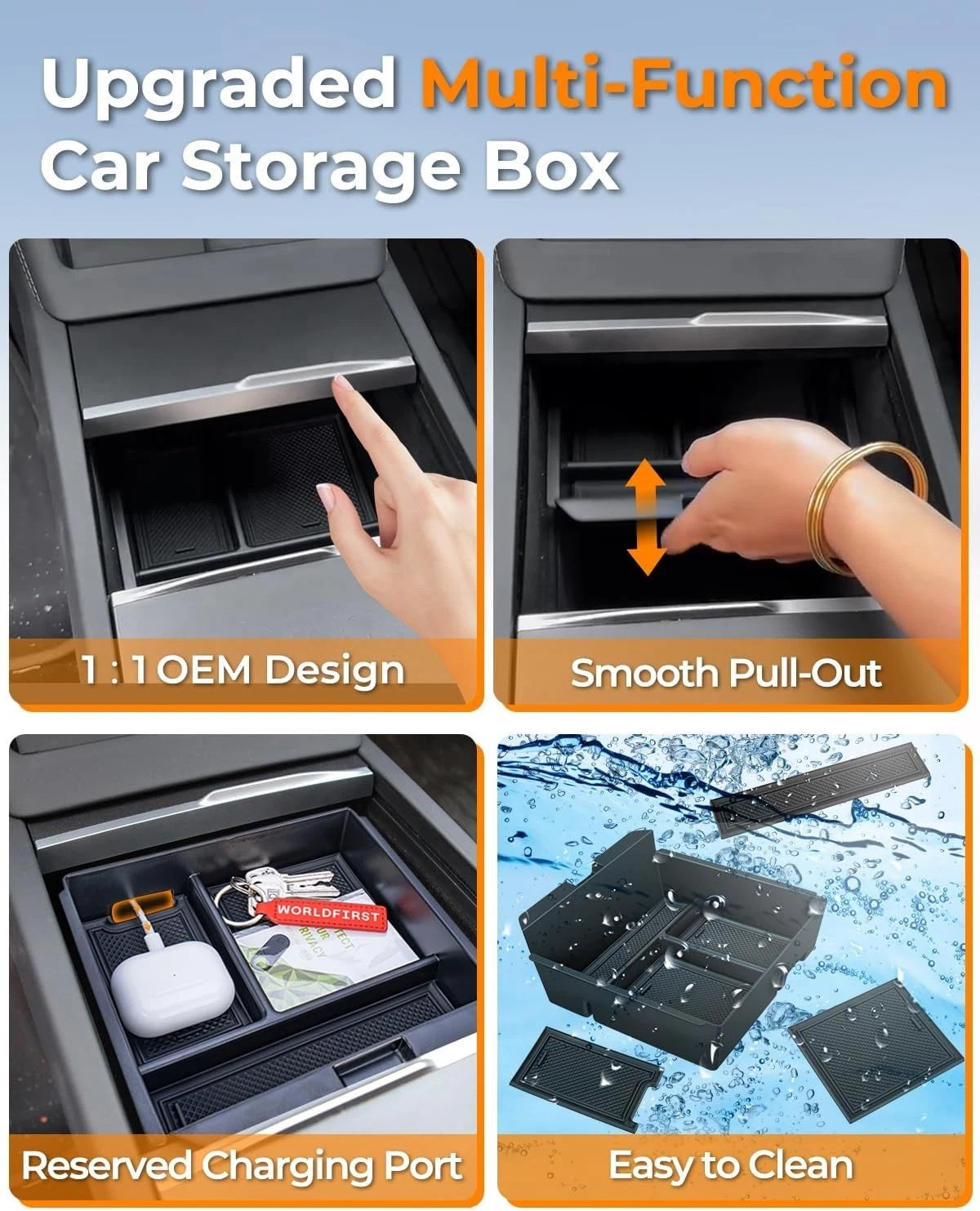 2024 - 2026 Tesla Model 3 Center Console Organizer